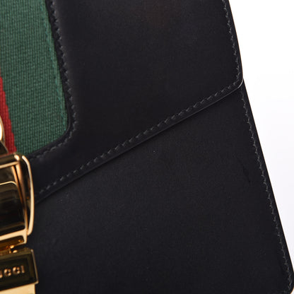 Gucci Calfskin Small Sylvie Shoulder Bag Black 10 of 13