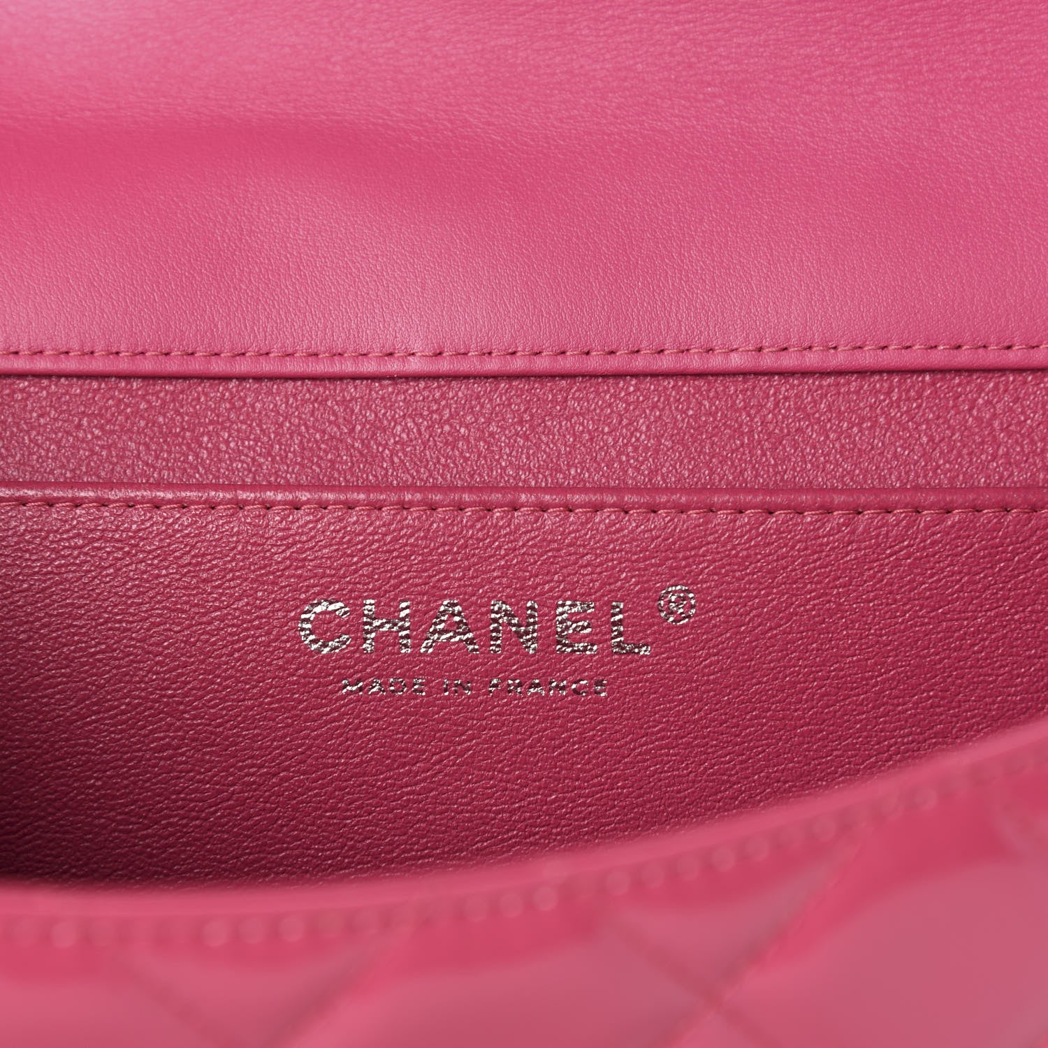 Chanel Patent Quilted Clutch With Chain Flap Fuchsia 8 of 10