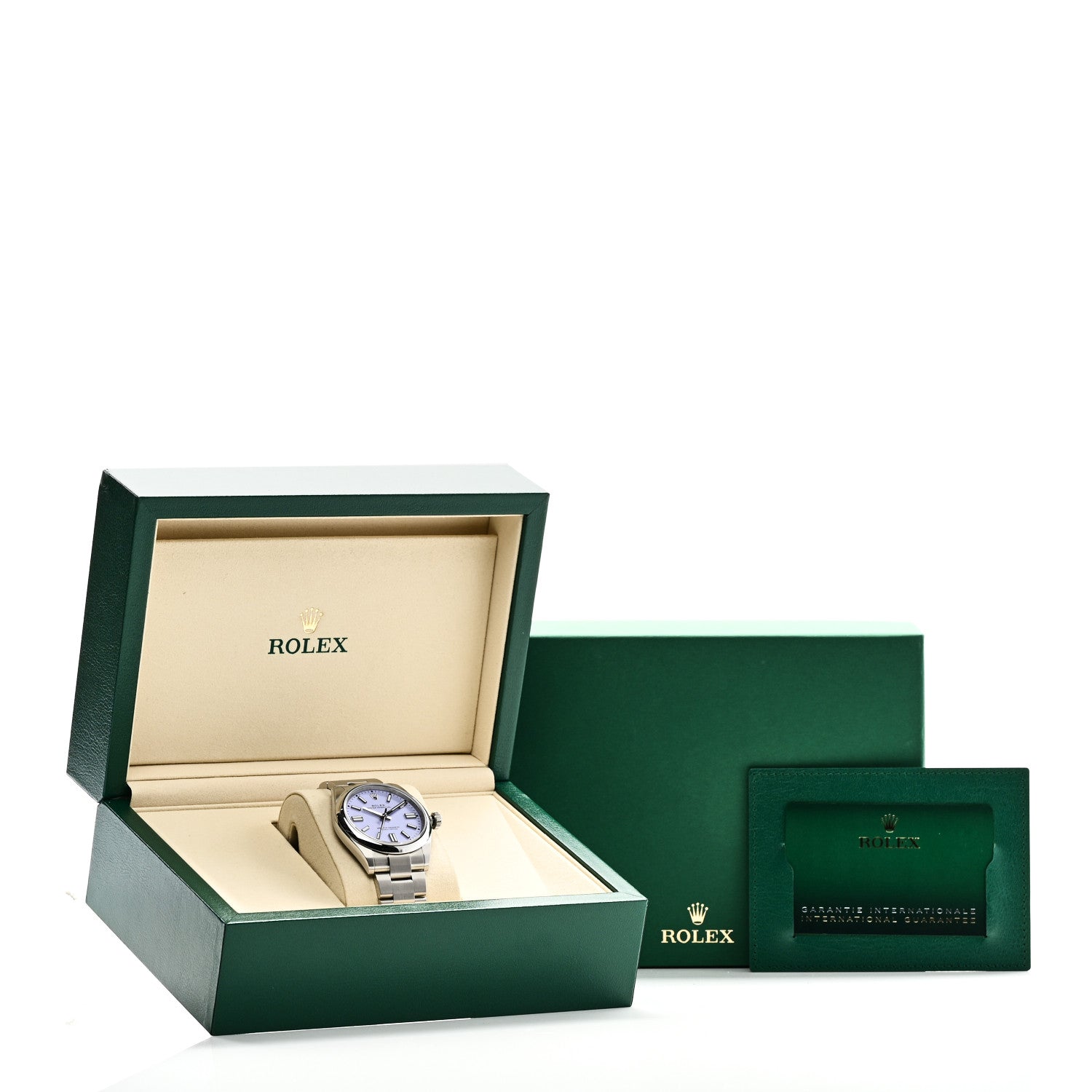 Rolex Stainless Steel 41mm Oyster Perpetual Watch Lavender 134300