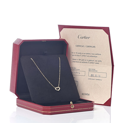 Cartier 18K Yellow Gold Diamond Hearts And Symbols Pendant Necklace 5 of 5