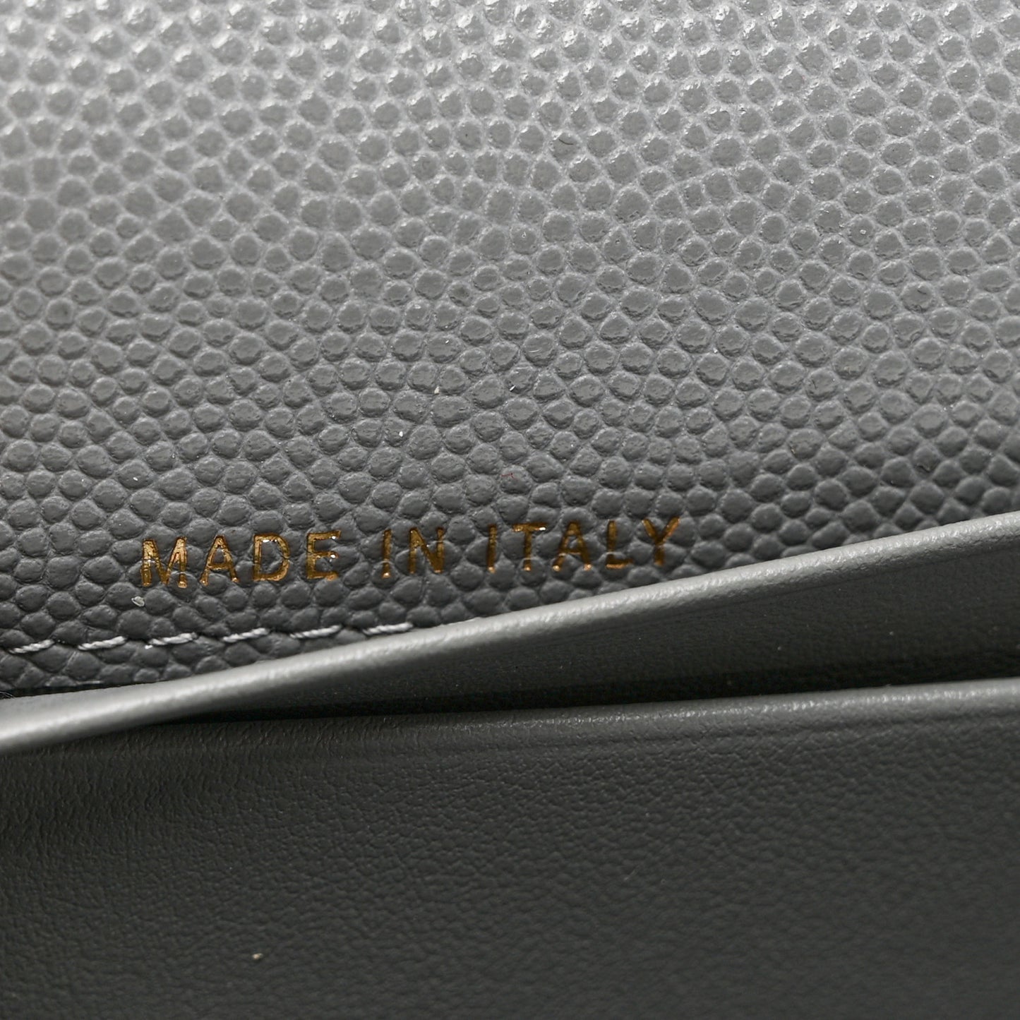 Caviar Quilted Small Flap Gusset Wallet Grey