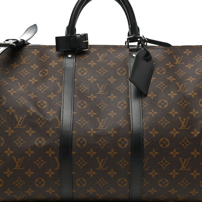 Louis Vuitton Monogram Macassar Keepall Bandouliere 55 7 of 16