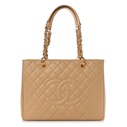 Chanel Caviar Quilted Grand Shopping Tote GST Beige 1 of 9