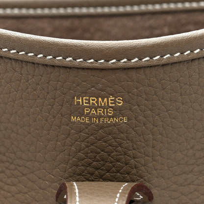 Hermes Taurillon Clemence EVELYNE III PM Etoupe 6 of 11