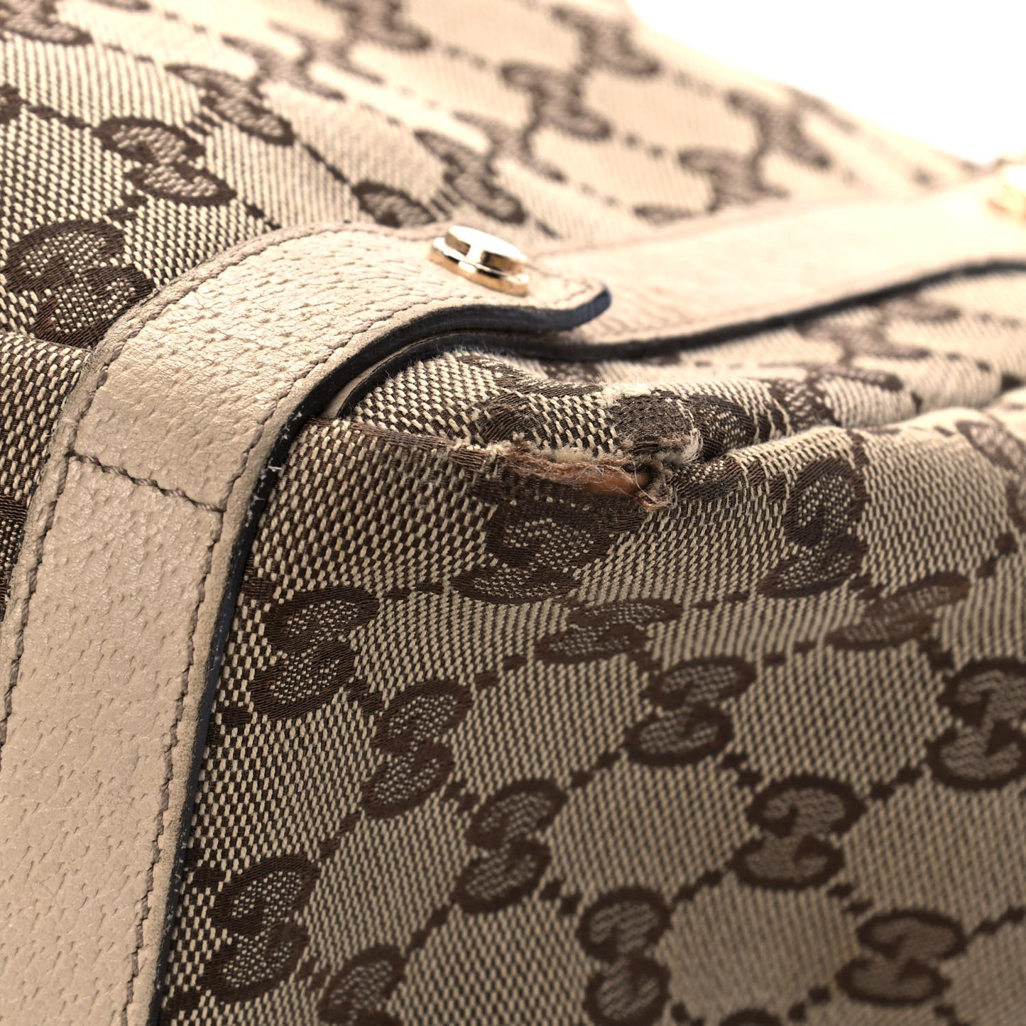 Monogram Medium Abbey Shoulder Bag Off White