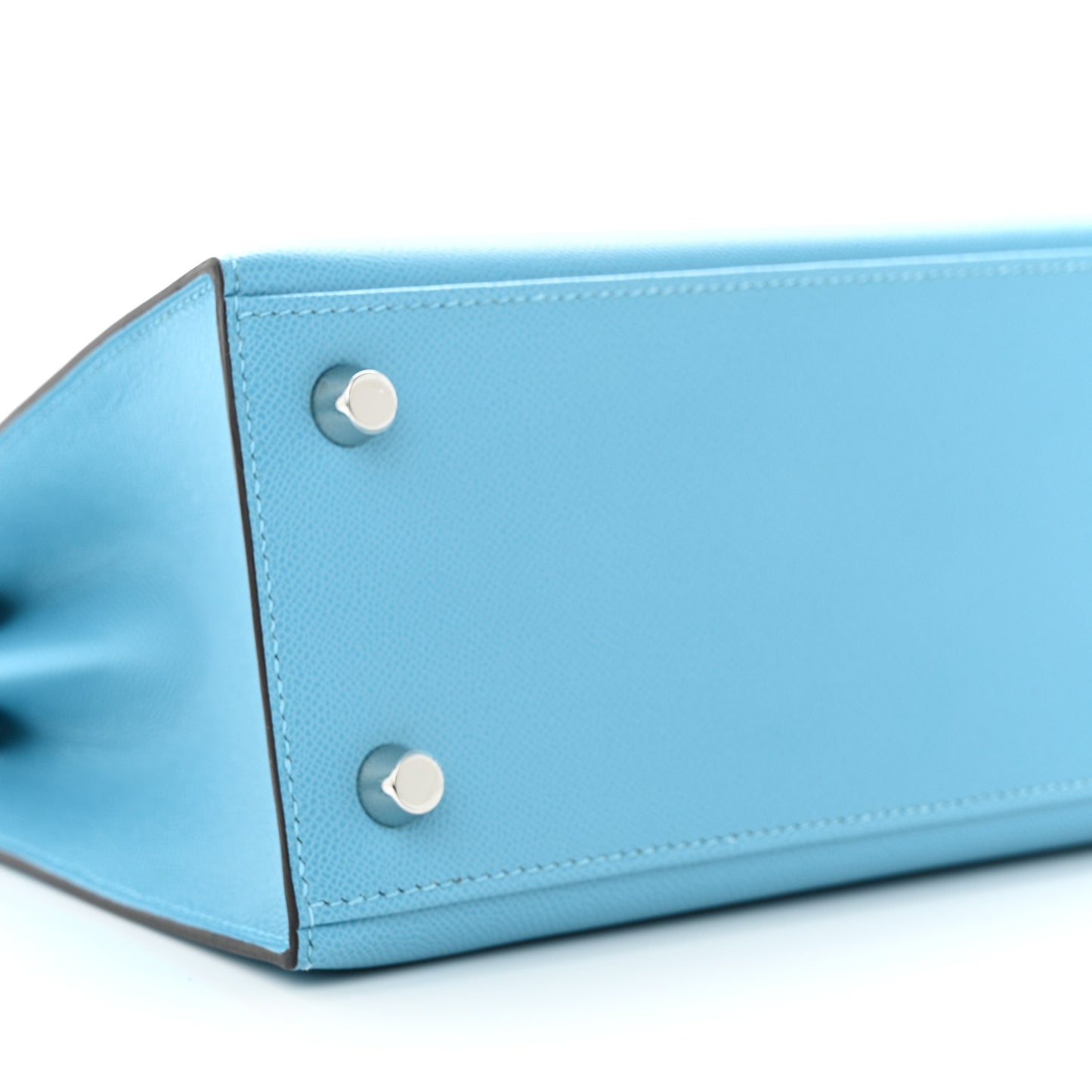 Madame Calfskin Verso Kelly Sellier 25 Bleu Du Nord Cuivre