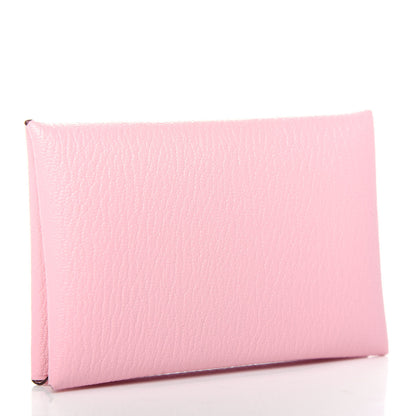 Hermes Chevre Mysore Calvi Card Case Rose Sakura 3 of 6