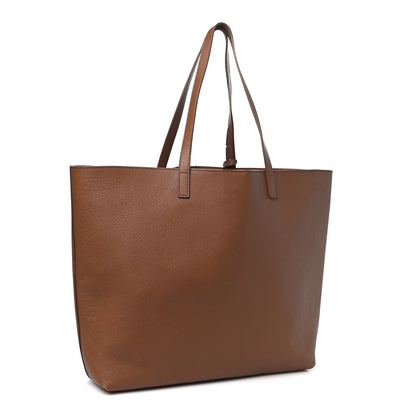 Saint Laurent Grained Calfskin Bold East West Shopping Tote Toasted Brown 4 of 12