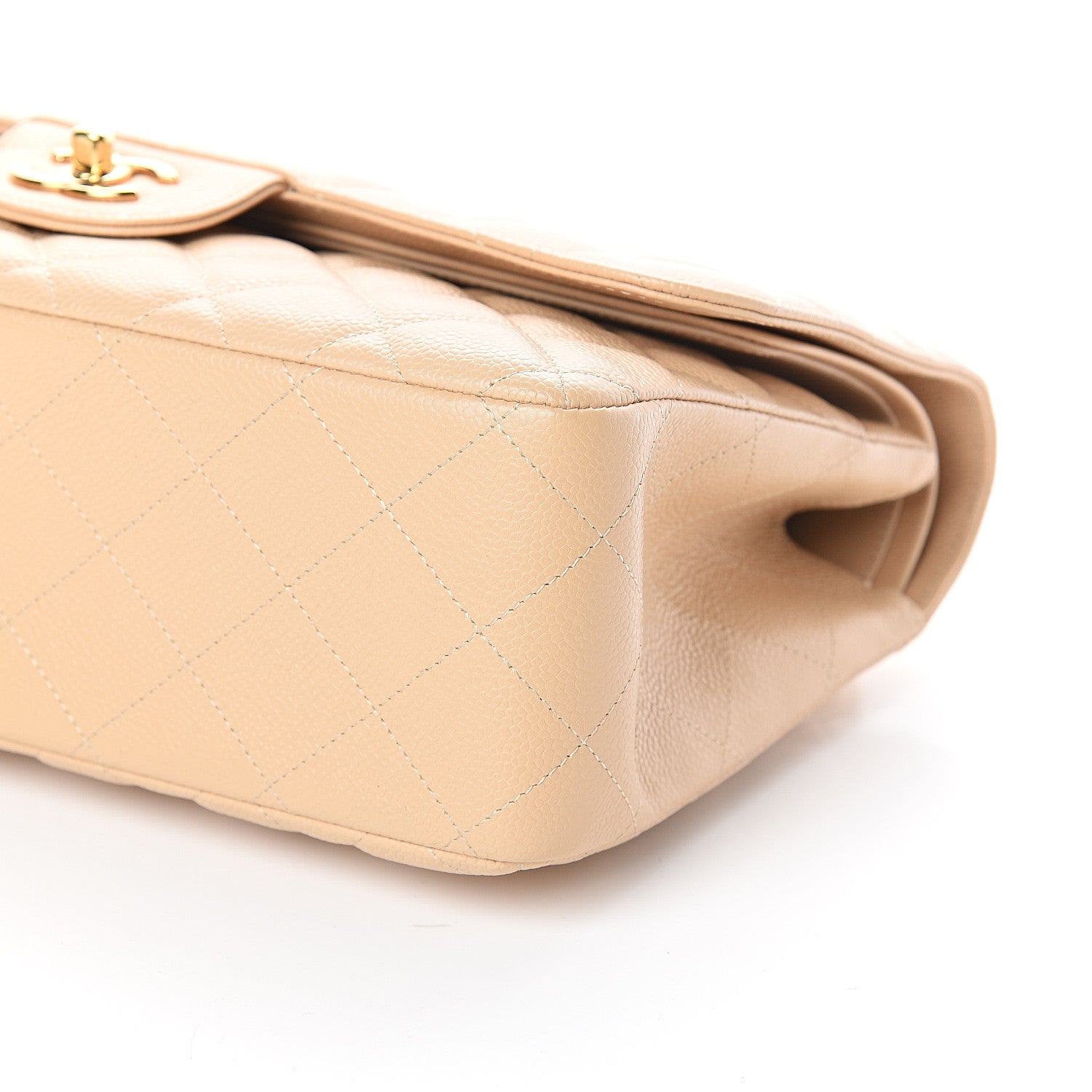 Chanel Caviar Quilted Jumbo Double Flap Beige Clair 9 of 9