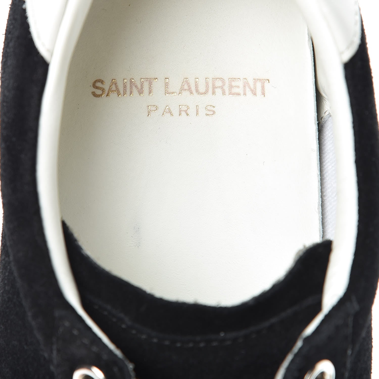 Saint Laurent Distressed Suede Womens Court Classic Sneakers 36 Black 7 of 9