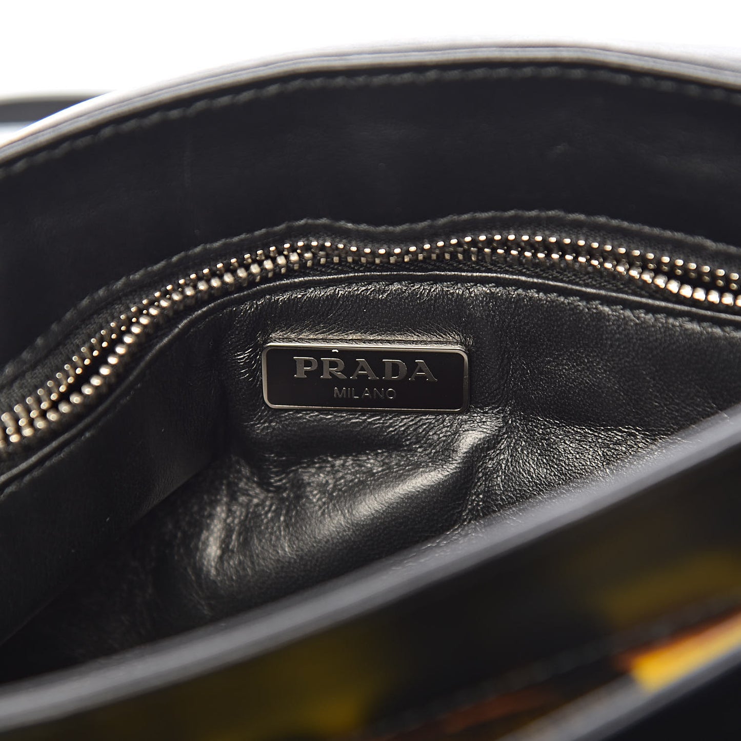 Nylon Calf Hair Leopard Print Crossbody Bag Black Sole
