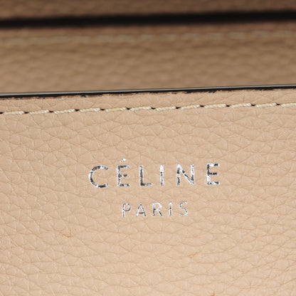 Celine Drummed Calfskin Micro Luggage Dune 6 of 8