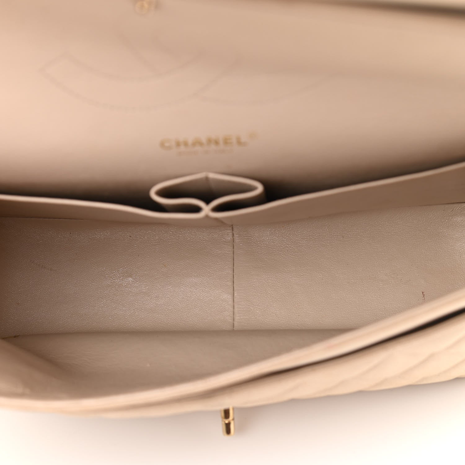 Chanel Iridescent Caviar Quilted Jumbo Double Beige 5 of 17