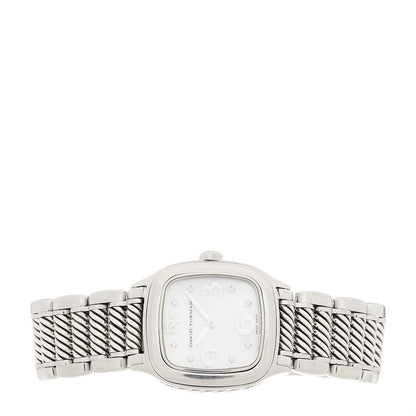 David Yurman Stainless Steel Diamond Mother of Pearl 25mm Thoroughbred Quartz Watch 2 of 4