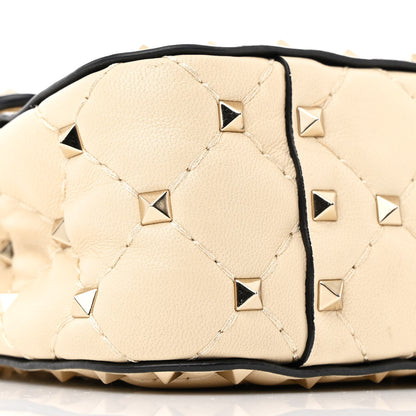 Valentino Garavani Nappa Small Rockstud Spike Shoulder Bag Light Ivory 8 of 12