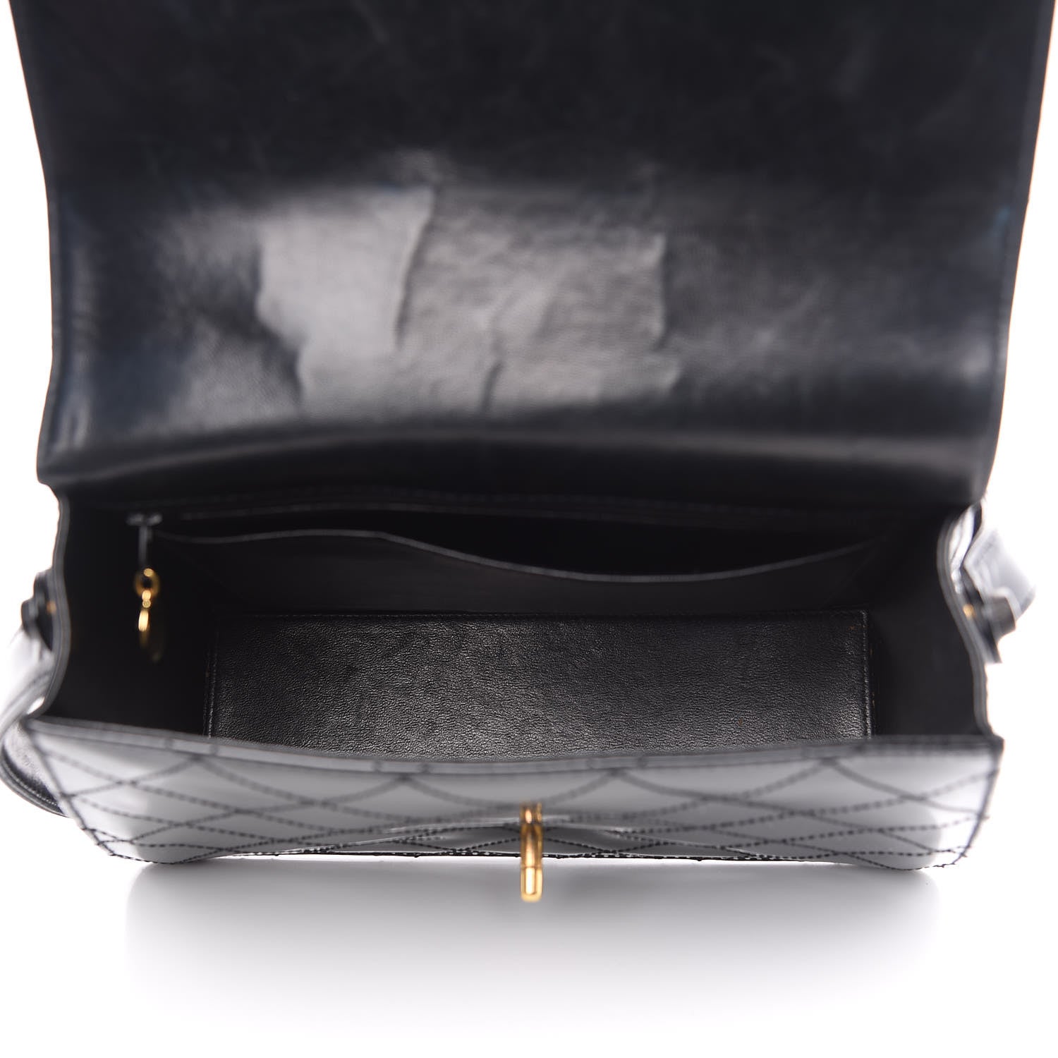 Chanel Patent Quilted CC Shoulder Bag Black 4 of 15