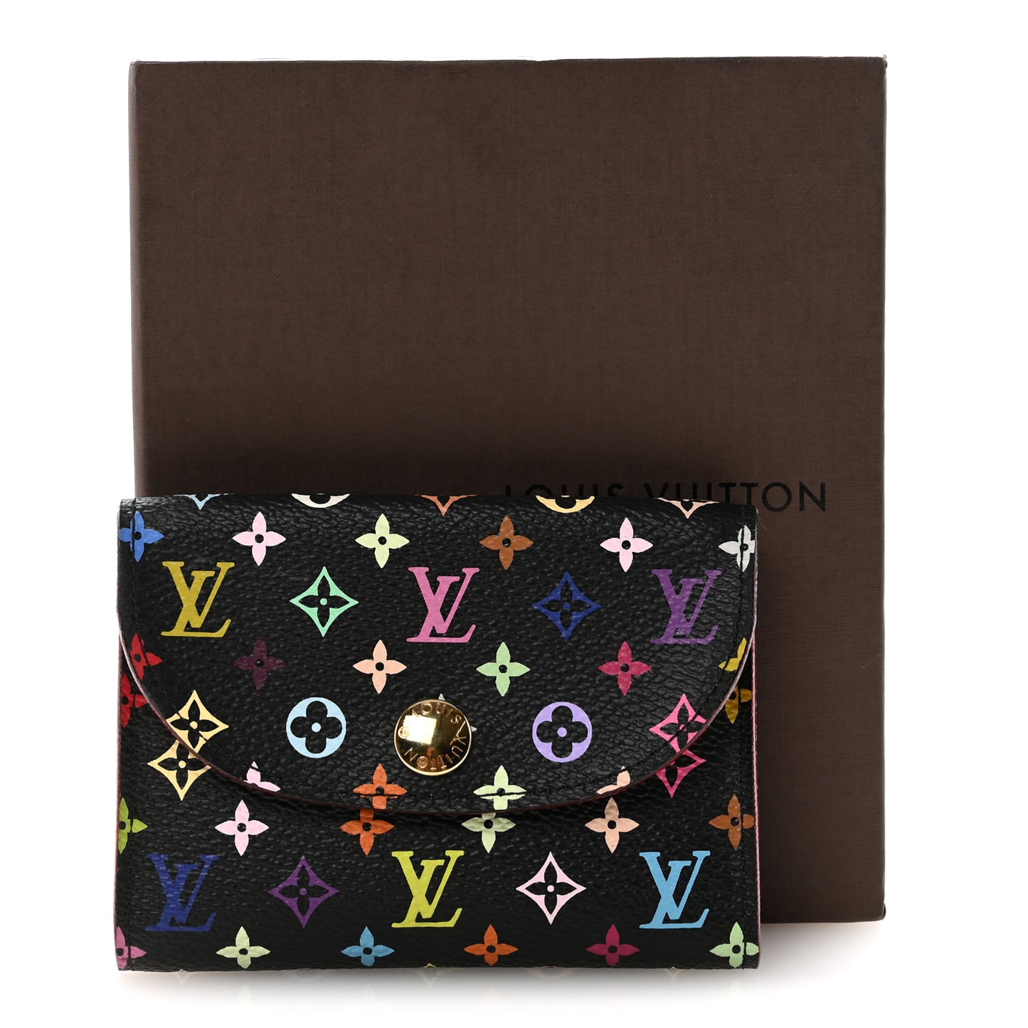 Monogram Multicolor Business Card Holder Black Grenade