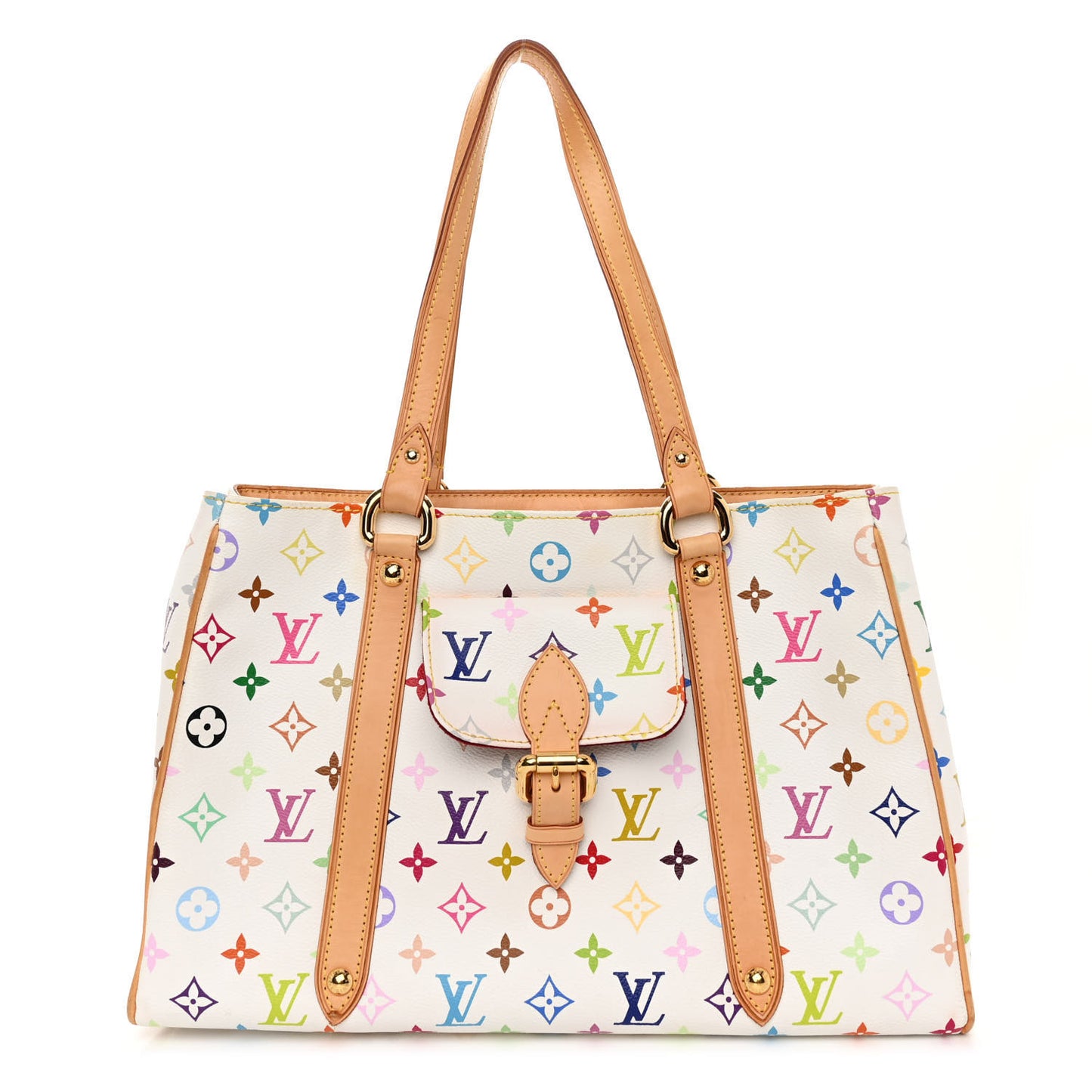 LOUIS VUITTON Monogram Multicolor Aurelia MM White