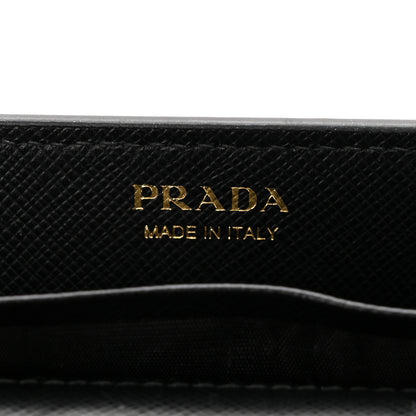 Prada Saffiano Triangle Logo Mermaid Print Mini Crossbody Bag Black 7 of 12