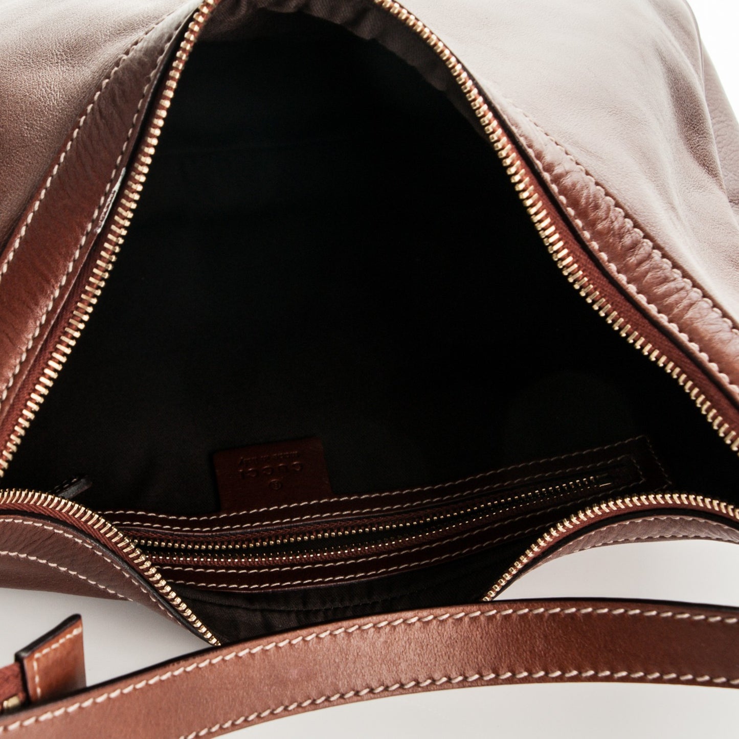 Calfskin Small Charmy Hobo Brown