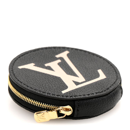 Louis Vuitton Empreinte Monogram Giant Round Coin Purse Black Beige 4 of 7