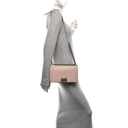 Chanel Lambskin Quilted Medium Boy Flap Light Pink 2 of 11