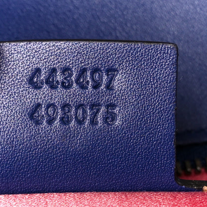 Gucci Velvet Matelasse Small GG Marmont Shoulder Bag Cobalt Blue 8 of 12