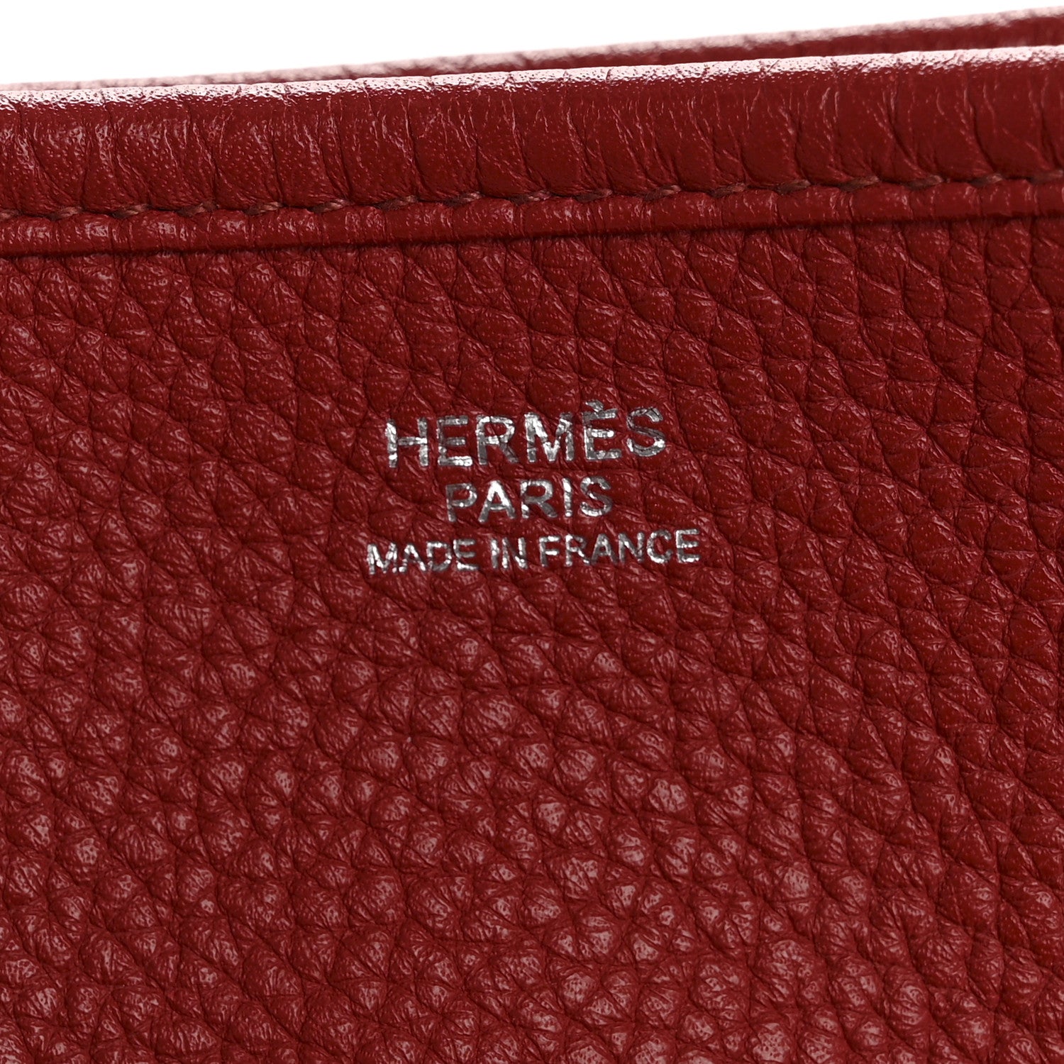 Hermes Taurillon Clemence EVELYNE III GM Rouge Garance 6 of 13