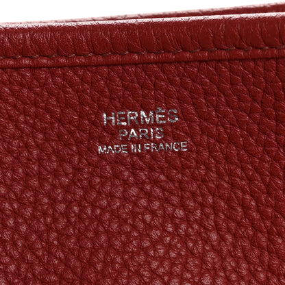 Hermes Taurillon Clemence EVELYNE III GM Rouge Garance 6 of 13
