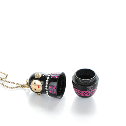 Chanel Crystal Matryoshka Pendant Necklace Pink 5 of 6