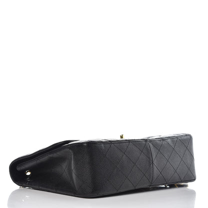 Chanel Caviar Quilted Jumbo Single Flap Black 4 of 9