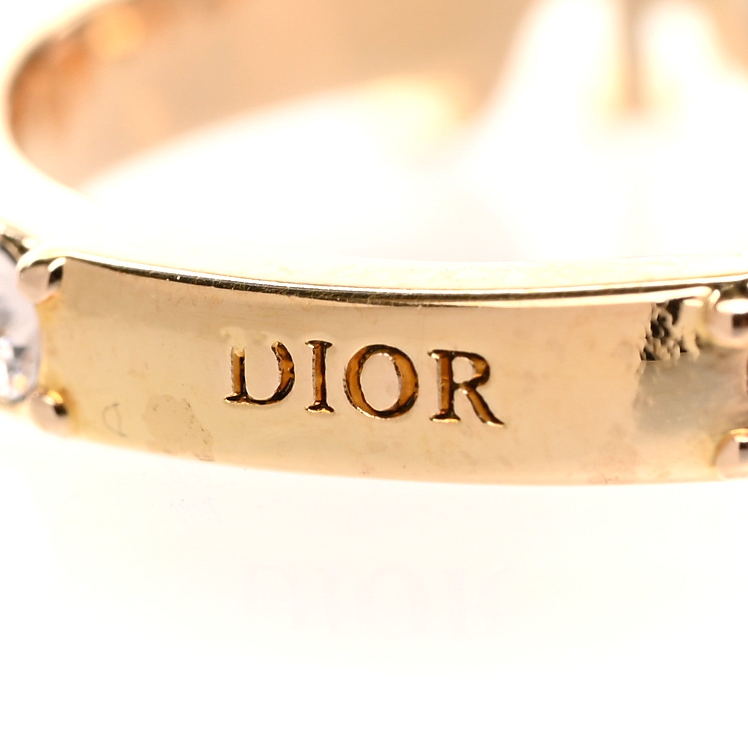 Christian Dior Metal Crystal Dio(R)evolution Ring S Gold 4 of 6