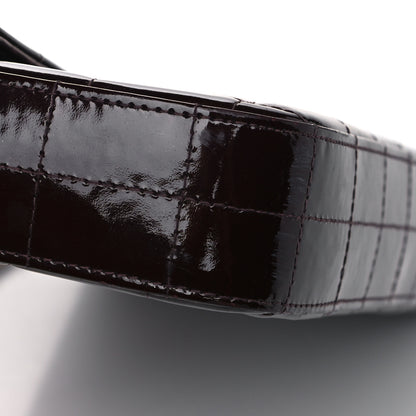 Chanel Patent East West Chocolate Bar Flap Burgundy 11 of 13