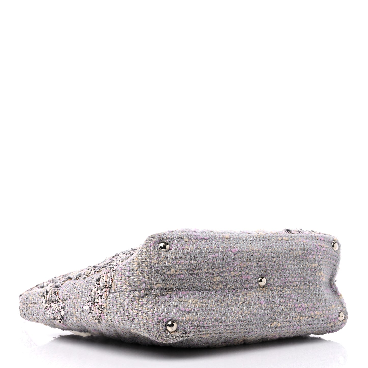 Tweed Quilted Cambon Tote Grey