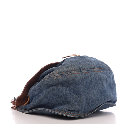 Miu Miu Ostrich Denim Hobo 3 of 10