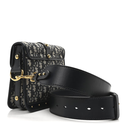 Christian Dior Oblique Square DiorAddict Flap Navy Blue 3 of 10