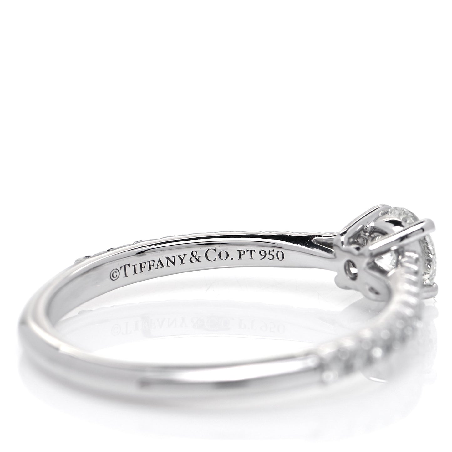 Platinum Diamond .31ct Novo Engagement Ring 50 5.5
