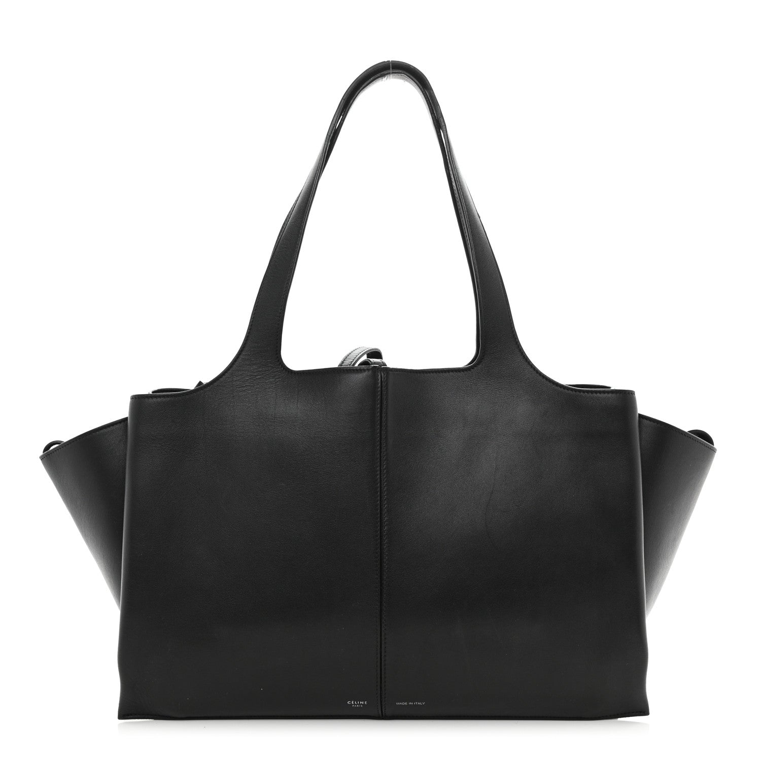Celine Baby Grained Calfskin Medium Tri-Fold Bag Black 1 of 18