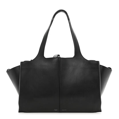 Celine Baby Grained Calfskin Medium Tri-Fold Bag Black 1 of 18