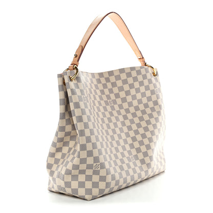 Louis Vuitton Damier Azur Graceful MM Rose Ballerine 3 of 13