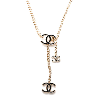 Chanel Enamel CC Chain Logo Belt Gold Black 3 of 5