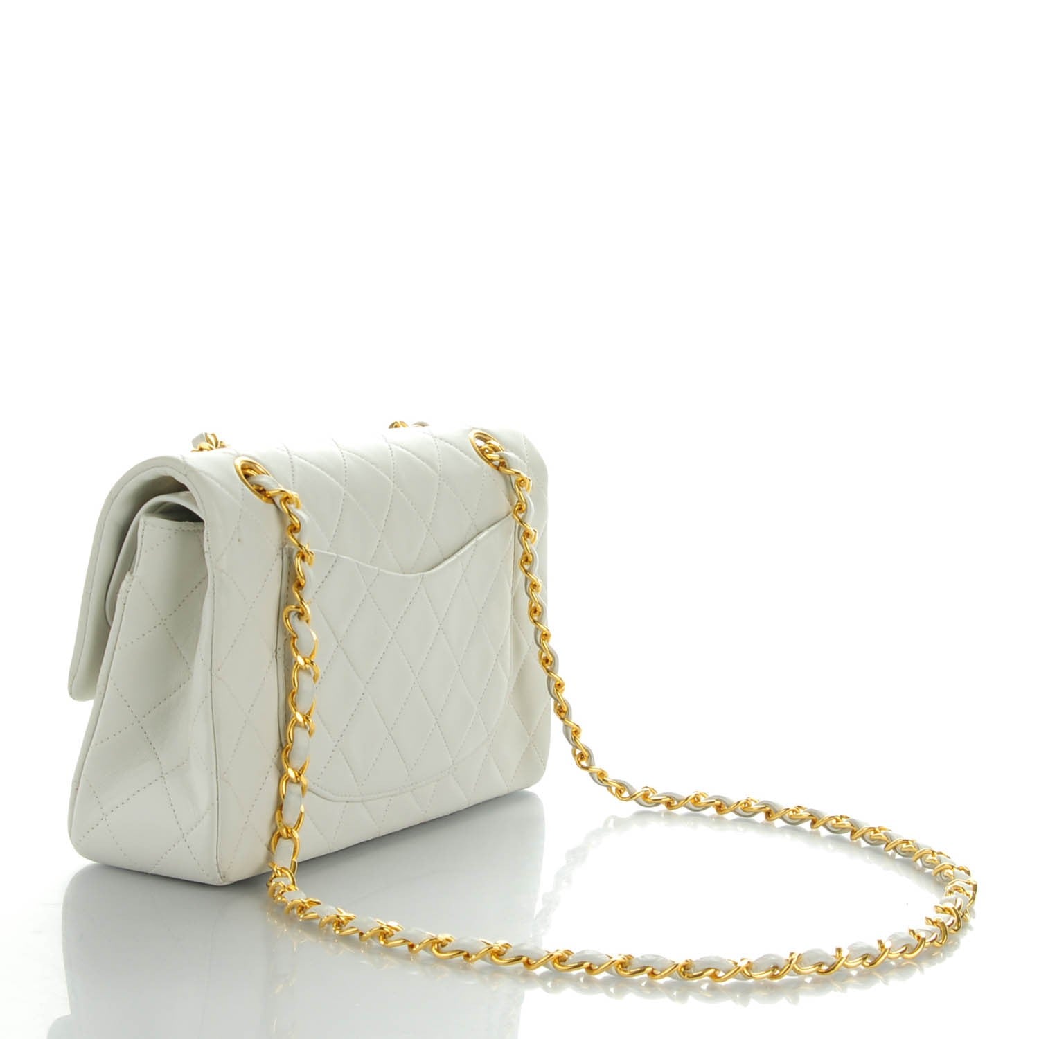 Chanel Lambskin Quilted Small Double Flap White 3 of 8