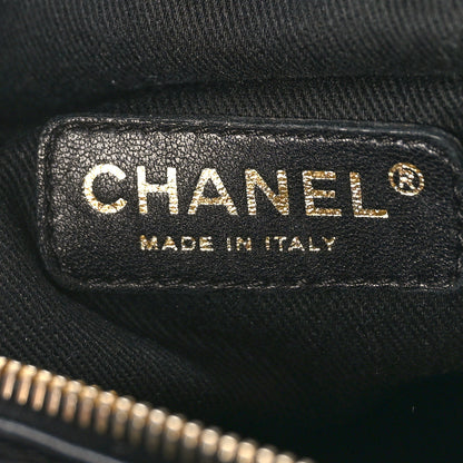 Chanel Lambskin Jersey Scales Zipper Shoulder Bag Black 7 of 10