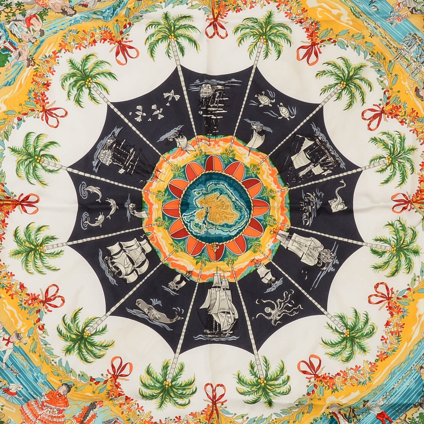 Silk Per Astra Ad Astra Scarf 90 Black