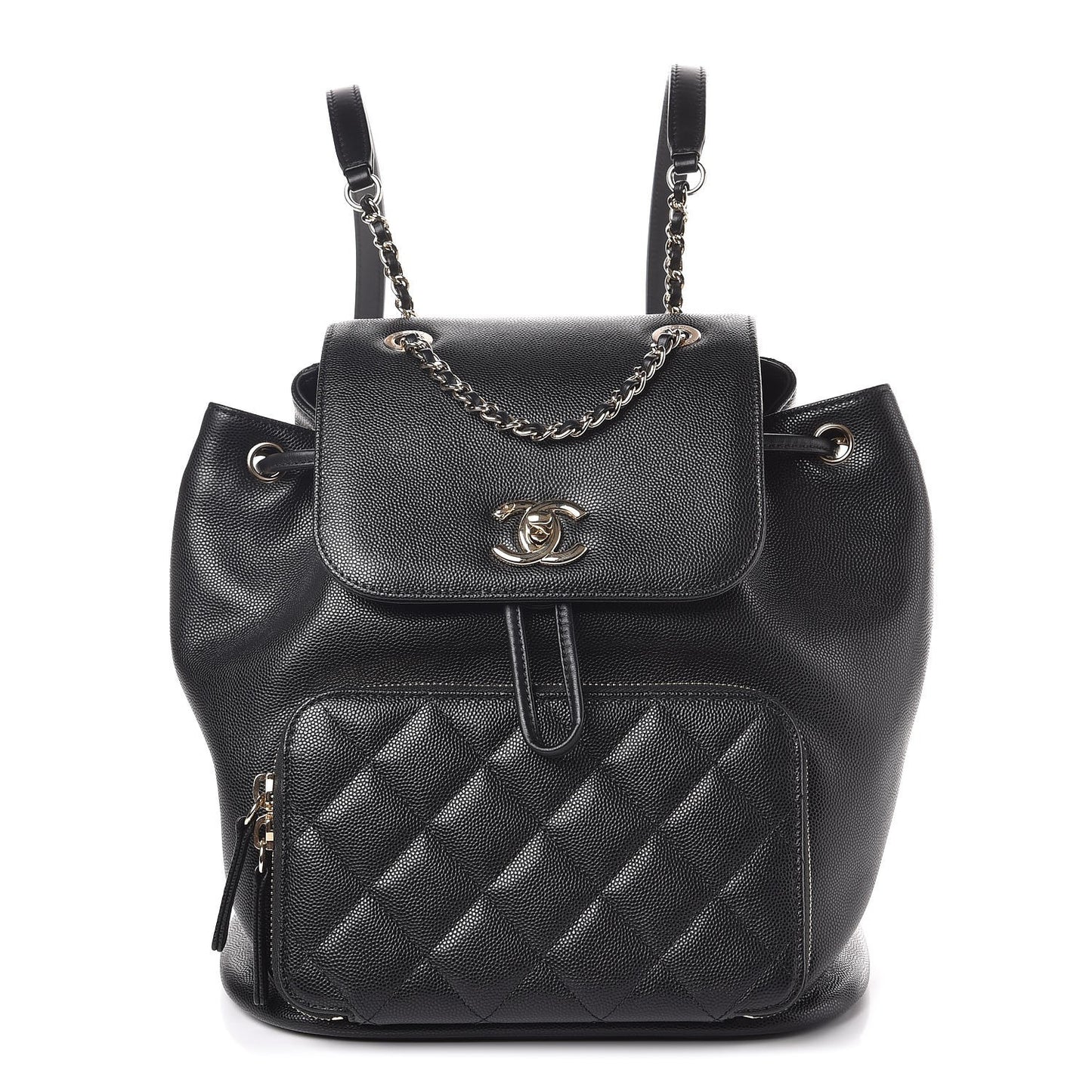 Caviar Quilted Business Affinity Backpack Black