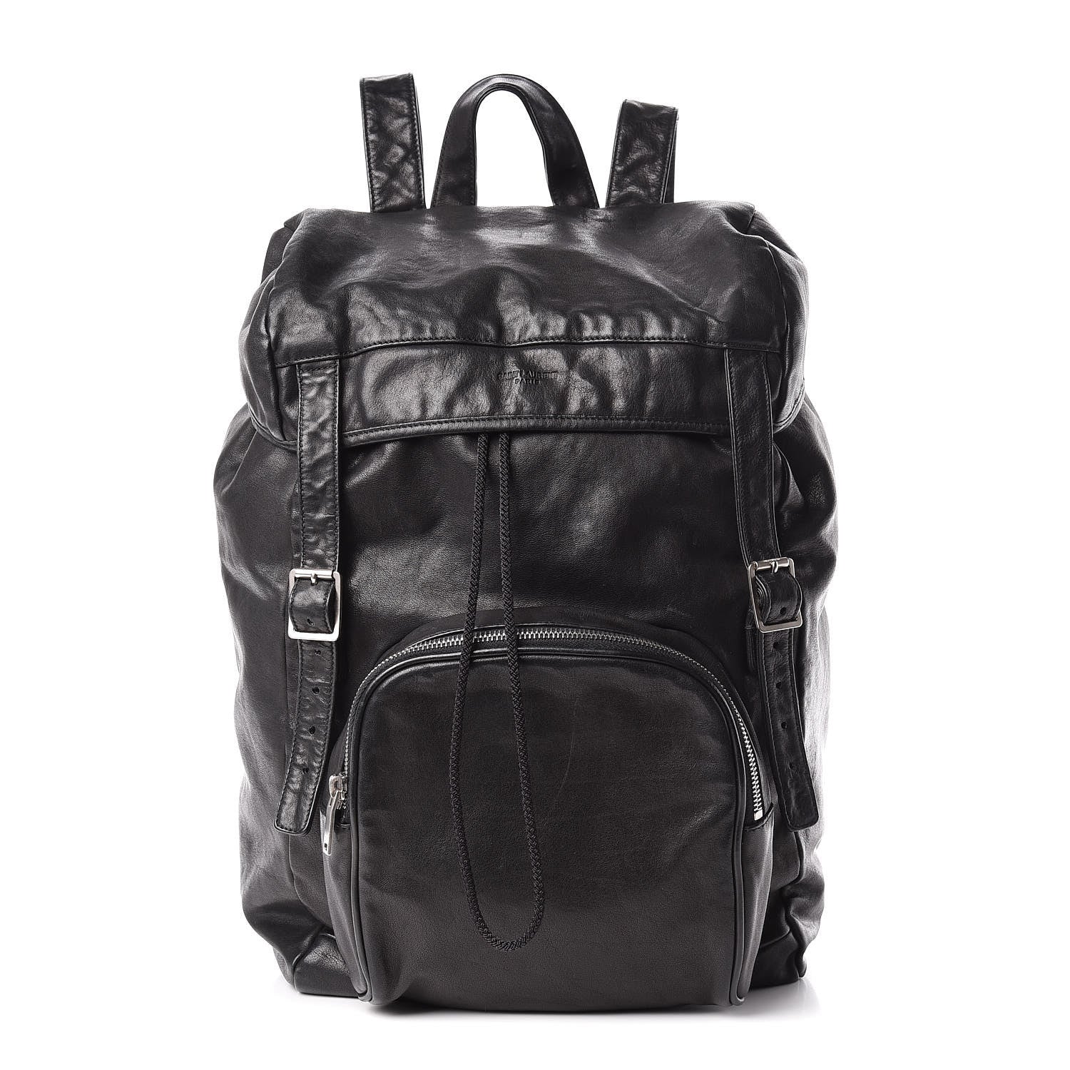 Saint Laurent Calfskin Delave Backpack Black 1 of 13