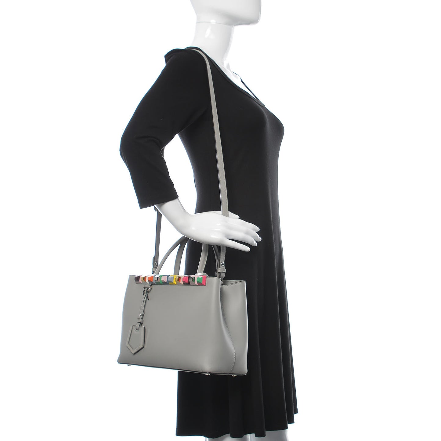 Vitello Baltico Dolce Studded Petite 2Jours Tote Ghiaccio Multicolor