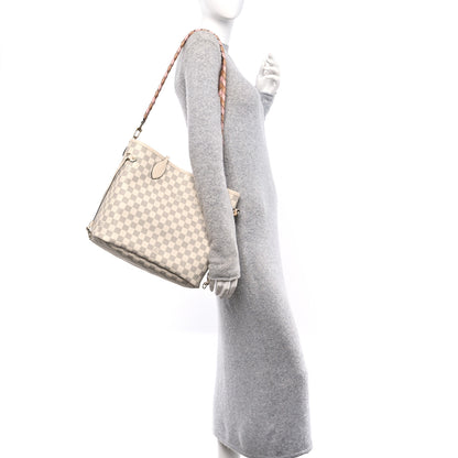 Louis Vuitton Damier Azur Braided Neverfull MM Pink 2 of 12