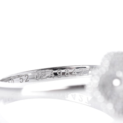 Van Cleef & Arpels 18K White Gold Diamond Sweet Alhambra Ring 52 6 6 of 6
