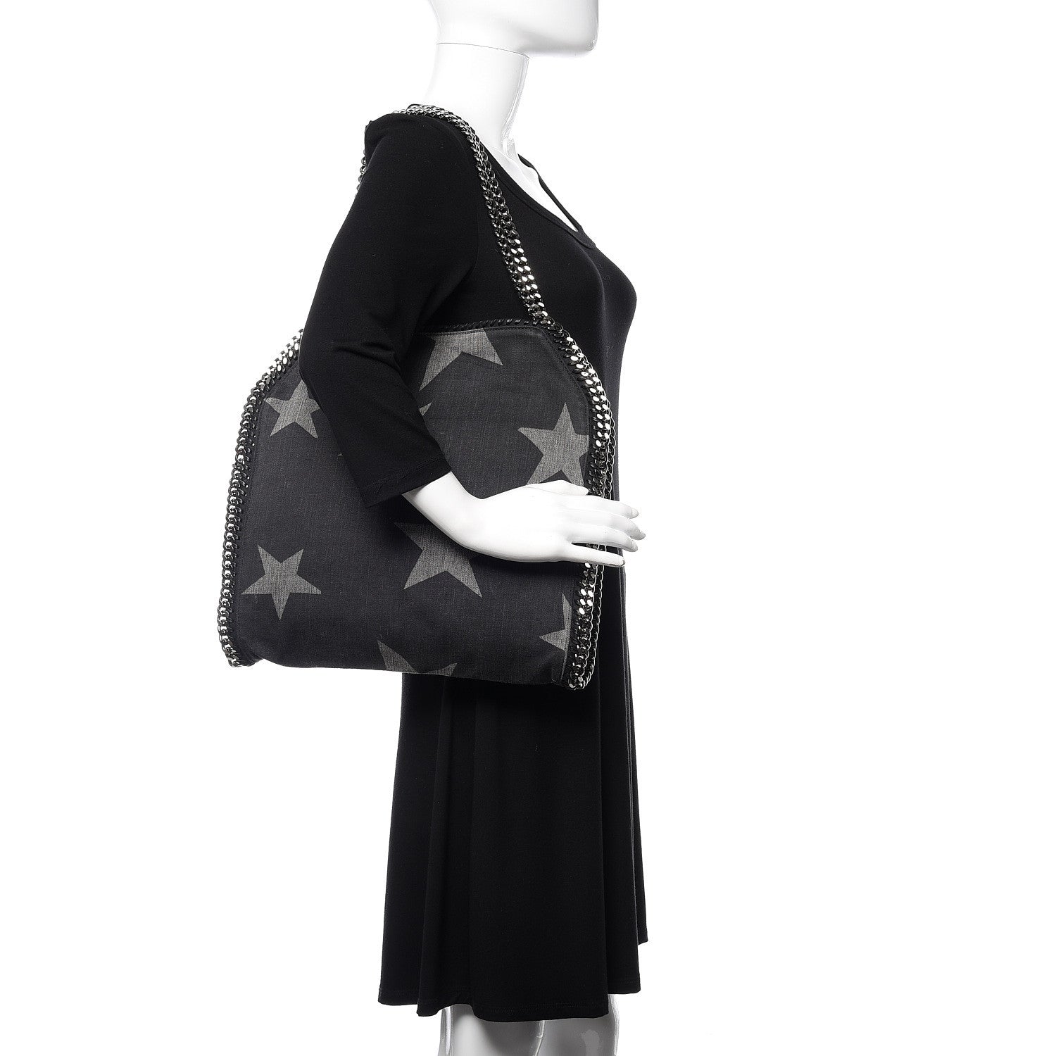 Stella McCartney Denim Star Small Falabella Tote Black 2 of 12